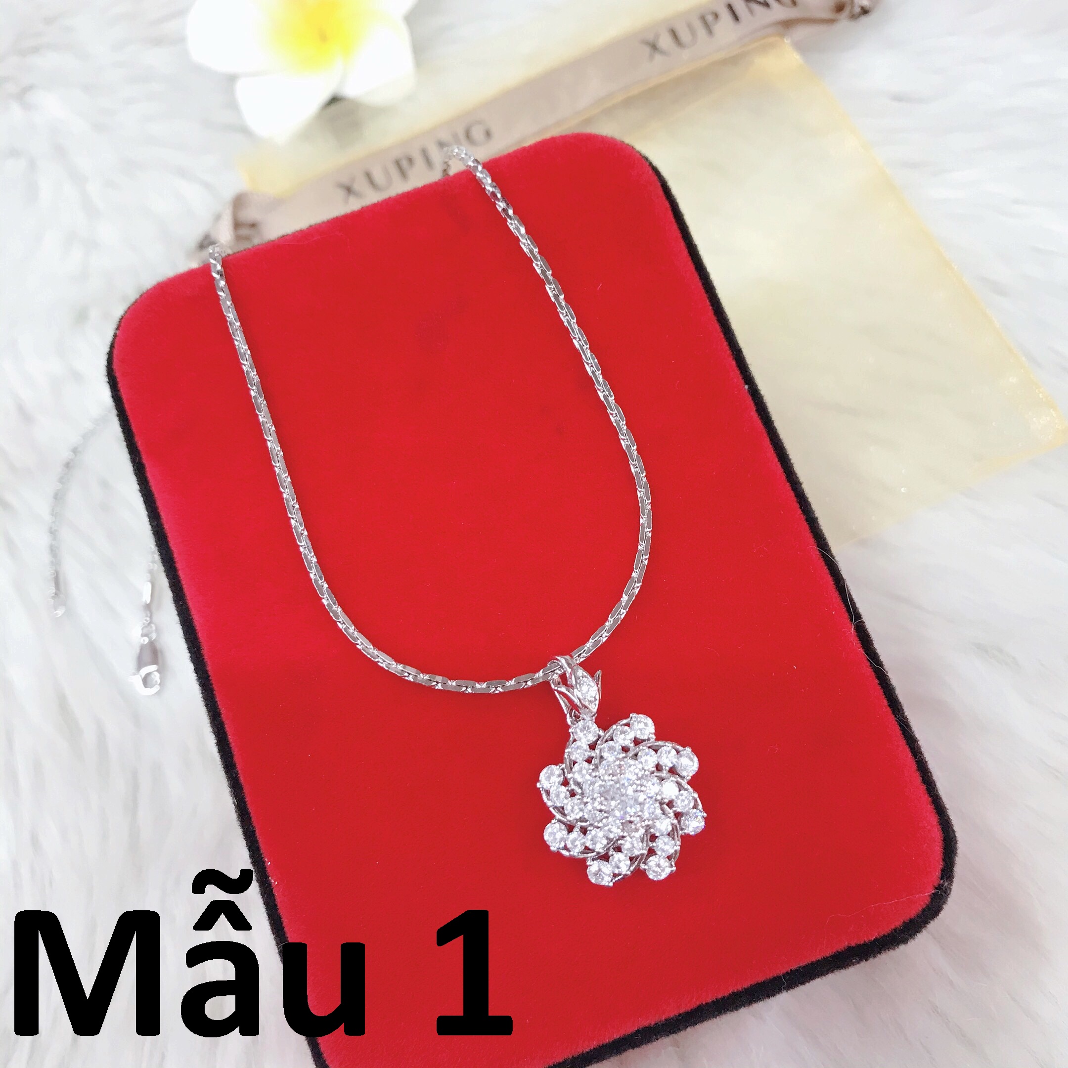 Dây Chuyền & Mặt Cao Cấp Bạch Kim - Sáng Như Vàng Thật Givishop - D170575 - ( Cam Kết Không Đen, Không Ngứa, Chất Liệu Bạc Pha Hợp Kim Cao Cấp ) - day chuyen nu bac, dây chuyền đẹp cho nữ, vòng bạc đeo cổ nữ