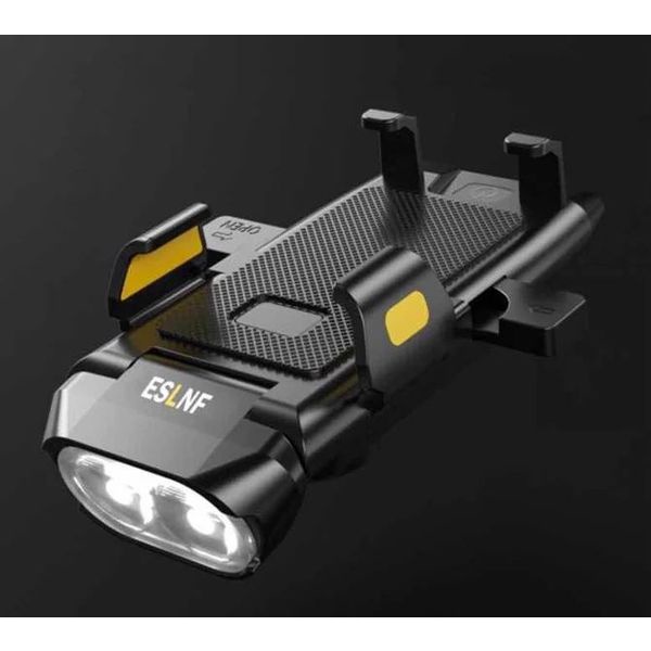 Đèn còi xe đạp kèm giá đỡ điện thoại kiêm đèn còi 4 in1 YQ 320