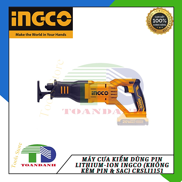 Máy cưa kiếm dùng pin lithium 20v ingco crsli1151