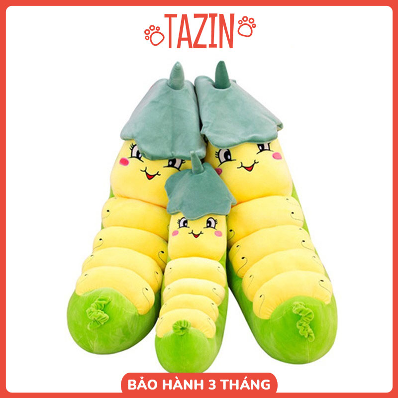 Gấu bông hình Sâu Đậu, màu sắc bắt mắt, thiết kế kích thước 80cm. Chất liệu cao cấp, an toàn phù hợp làm thú ôm cho trẻ nhỏ hoặc đồ trang trí