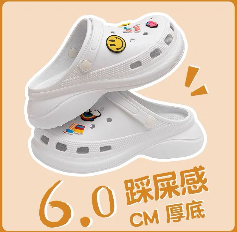 HOÀN TIỀN 15% - Dép sục cross nữ Classic đế độn cao 7cm tặng 08 sticker êm chân - Sục y tá đế dày hottrend- iDÉP SL067
