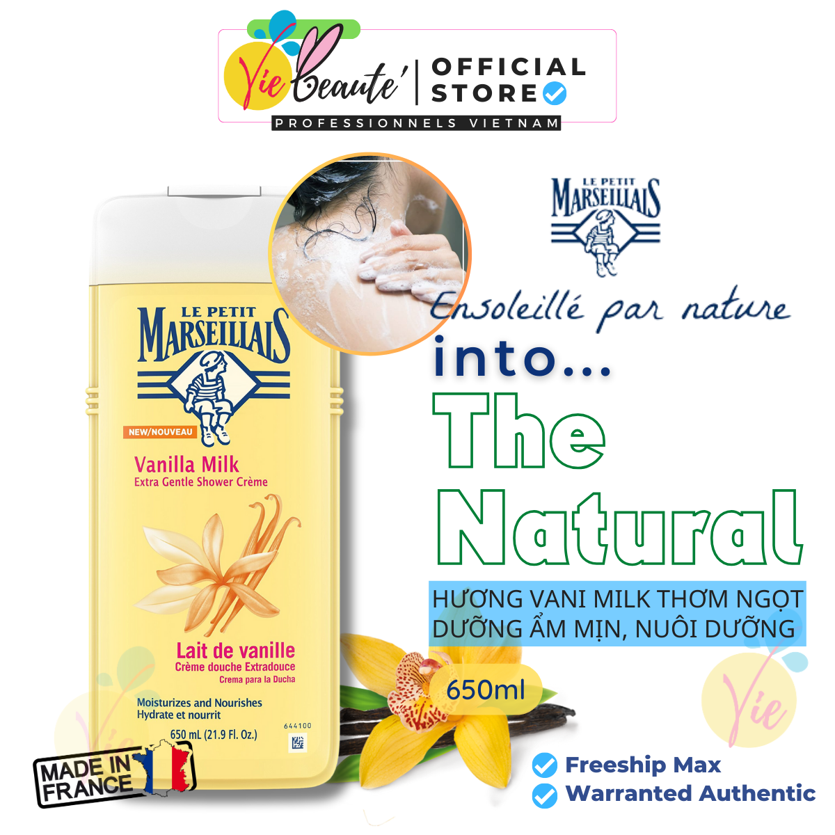 Sữa tắm Le Petit Marseillais Shower Cream 650ml