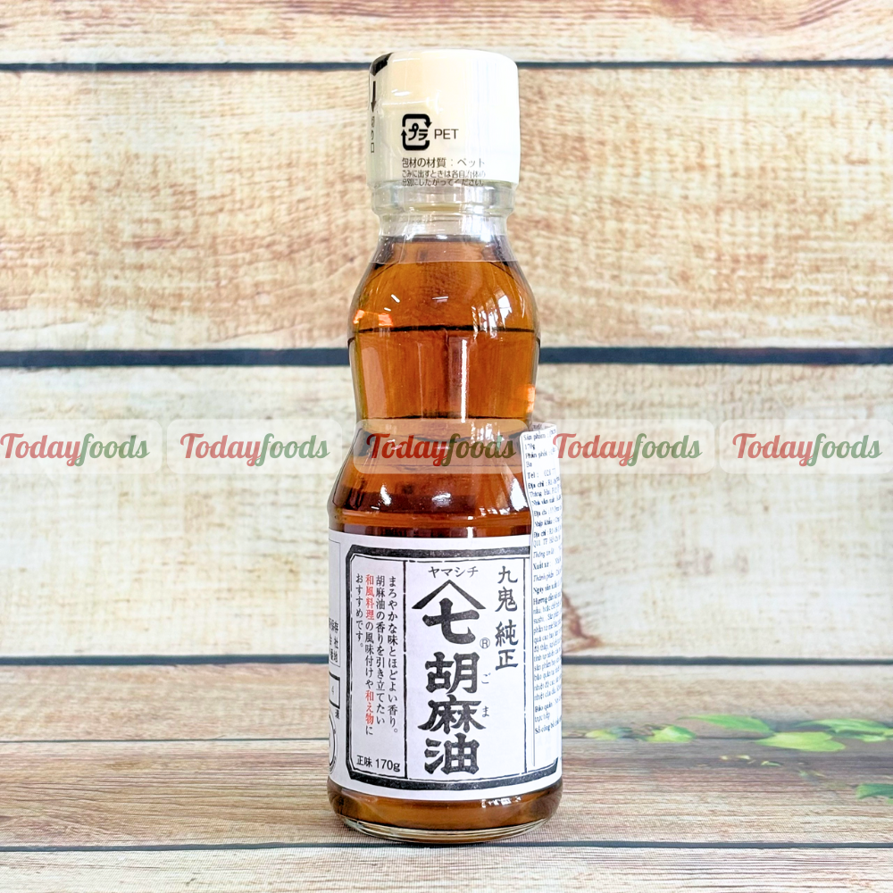 Dầu mè Nhật Bản nguyên chất 100% Kuki Yamashichi chai thủy tinh 170G
