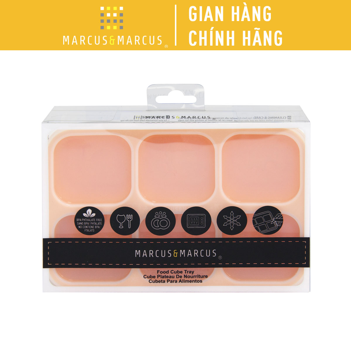 Khay silicon trữ đông đồ ăn dặm cho bé Marcus & Marcus - Lola