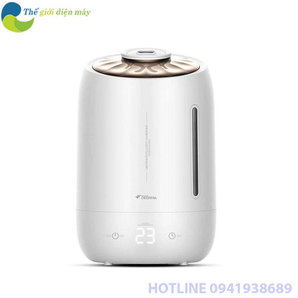 Máy phun sương tạo ẩm không khí deerma dem f600 dung tích 5l - bảo hành 6 tháng - shop thế giới điện máy