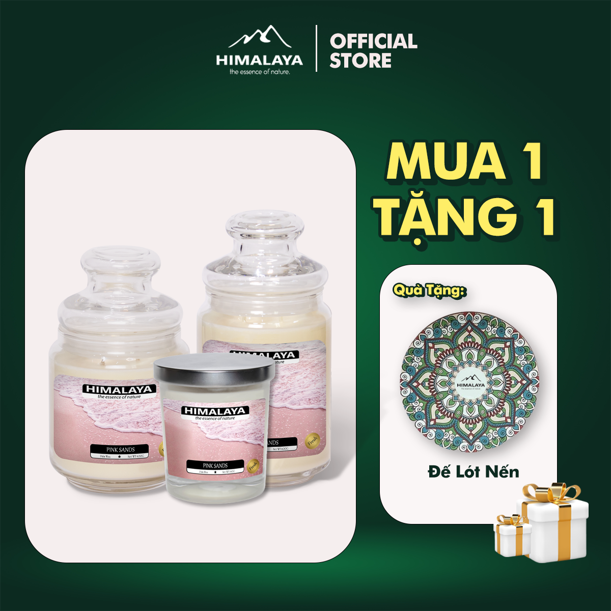 Nến thơm Himalaya hương Pink Sands size S/size M/size L