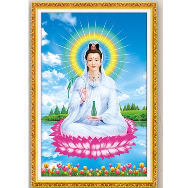 Tranh đính đá Phật Quan Âm Lg1457 chưa đính