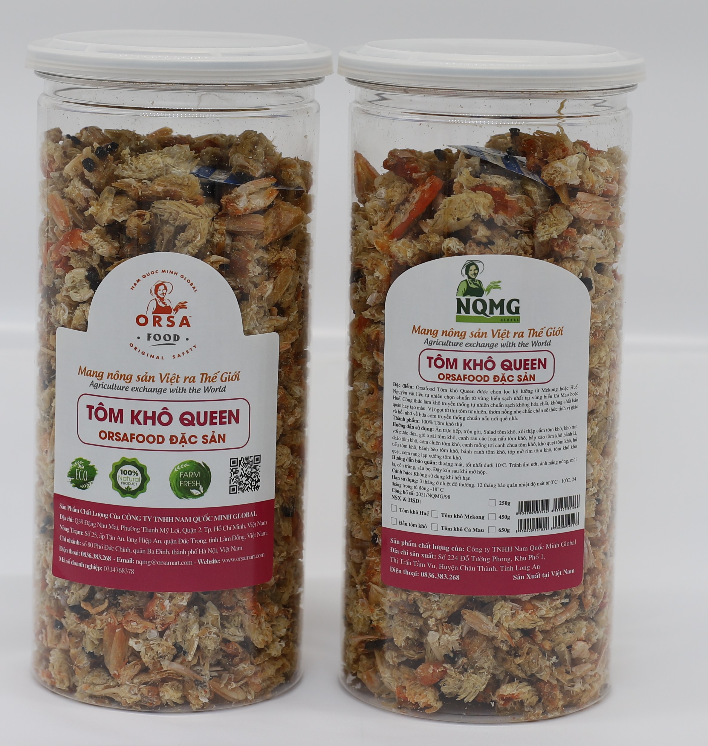 ORSAFOOD Đầu Tôm Khô Cà Mau 268g đầu tôm khô nấu canh rim tôm khô làm món gì tôm khô kho quẹt