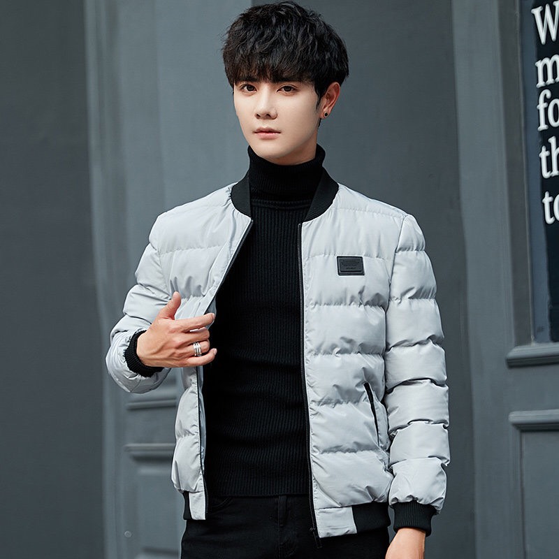 ÁO KHOÁC PHAO NAM BOMBER TRẺ TRUNG CÁ TÍNH CHẦN BÔNG 3 LỚP CỰC ẤM Shiny Sunday MJK 019