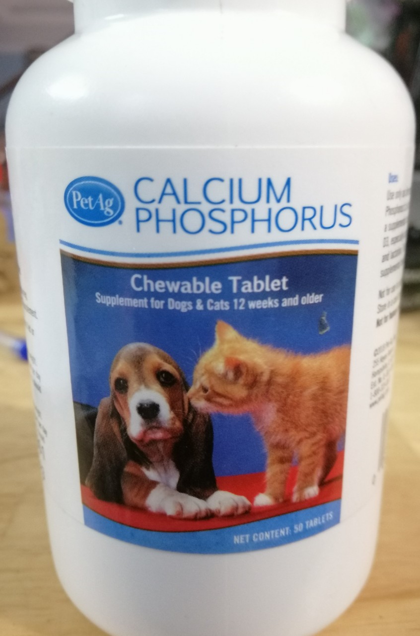 Hộp 50 vien calcium phosphorus hỗ trợ canxi cho chó mèo đang lớn