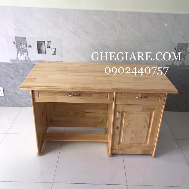 Bàn làm việc 120x60 gỗ thông tự nhiên