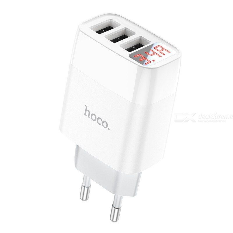 Cốc sạc hoco c93a 3 cổng-- bộ củ cáp sạc nhanh hoco c93a 3 cổng usb -coc sac - cu sạc - cóc sạc mini