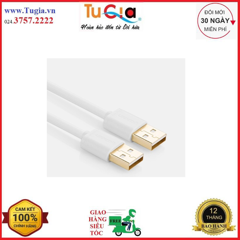 Dây usb 2.0 mạ vàng dài 1m ugreen us102 30132 - hàng chính hãng