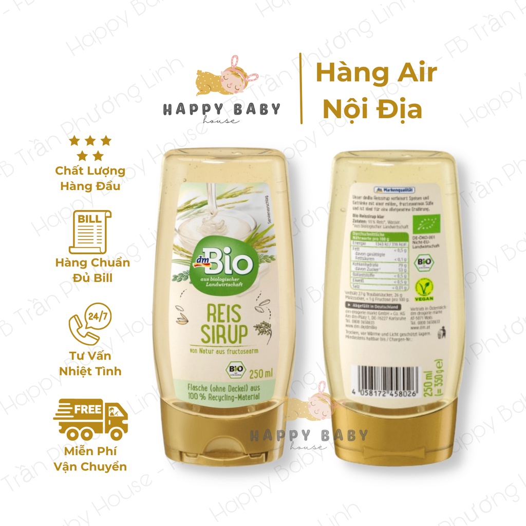 Siro đường gạo hữu cơ dm bio nội địa đức 250ml