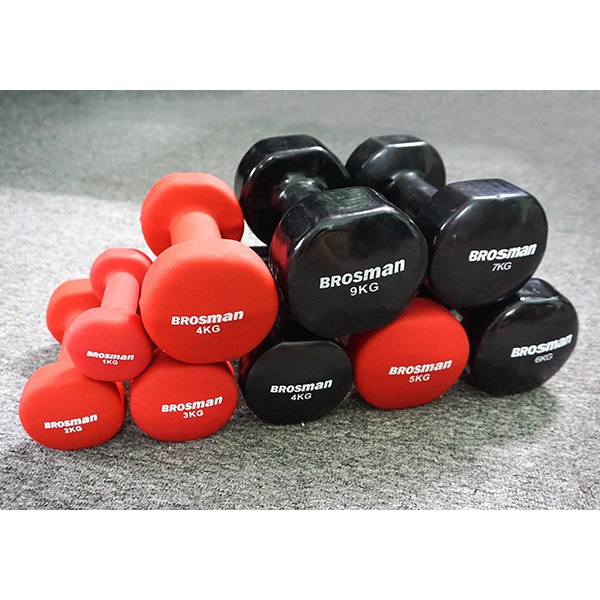 Tạ tay sắt bọc Brosman,Relax fit loại cao cấp 6kg