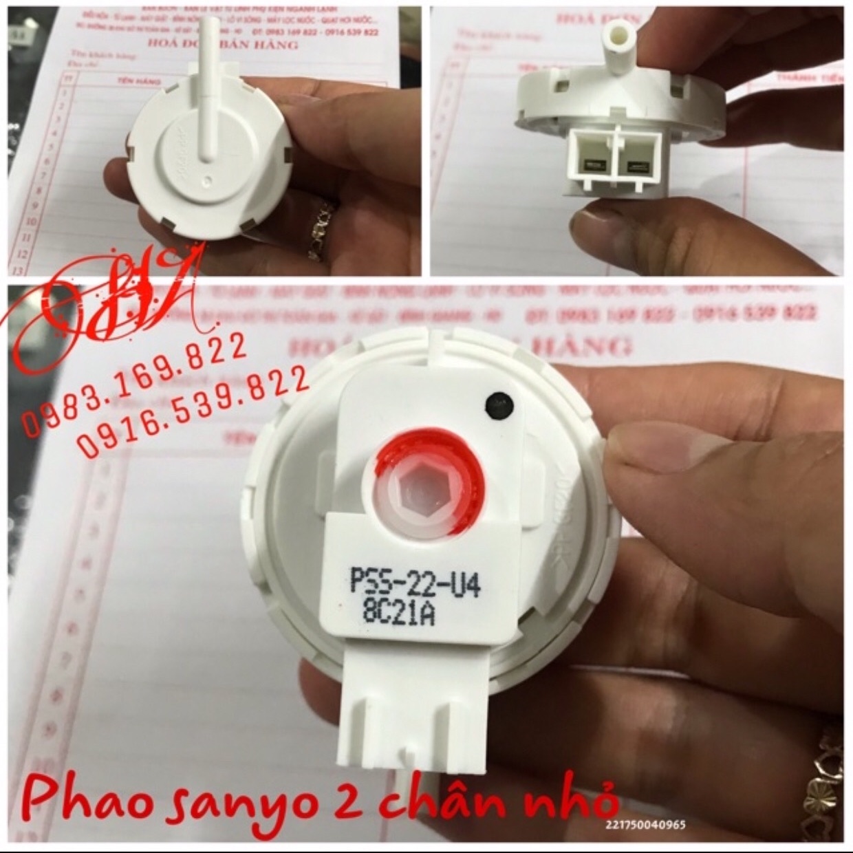 Phao áp lực sanyo chính hãng , vật tư điện lạnh hùng anh