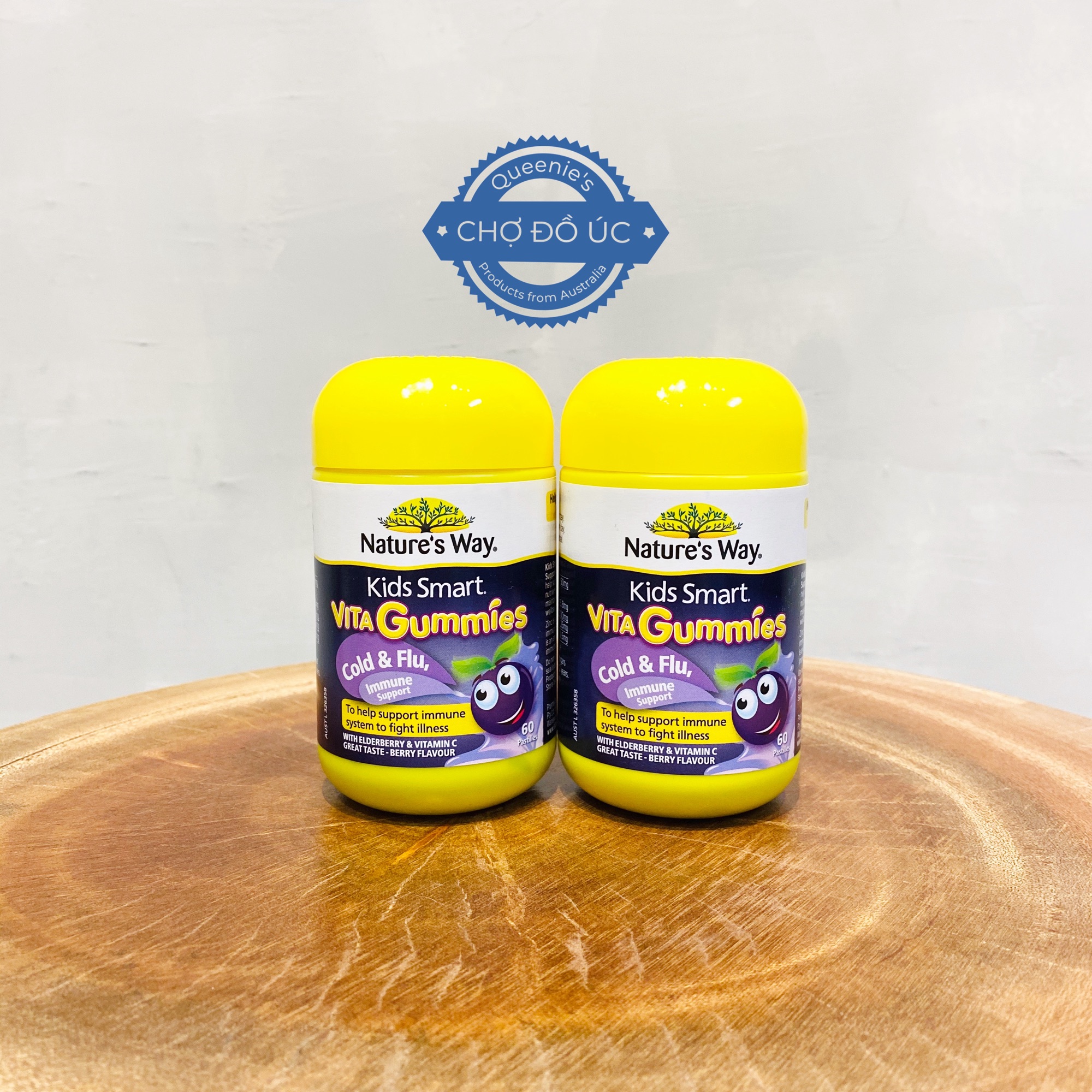 ​​​​​​​Kẹo dẻo NATURE’S WAY Kids Smart Vita Gummies Cold and Flu, Immune Support