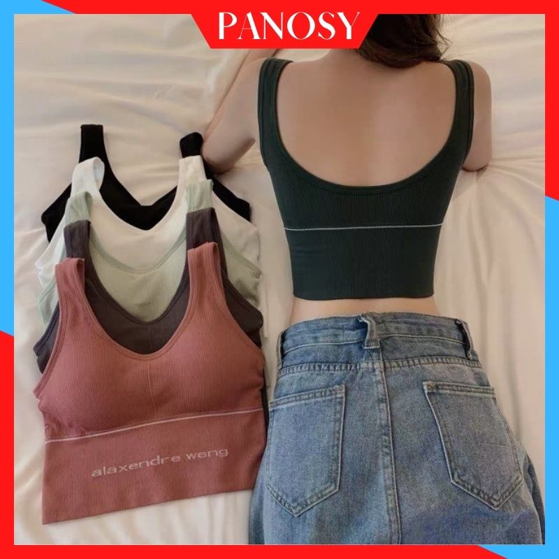 Áo bra tập Gym Yoga thể thao, áo croptop sẵn đệm ngực rẻ đẹp - Mã AL373