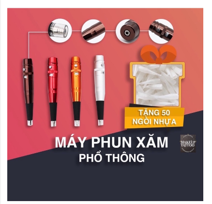 Máy phun xăm Phổ Thông ZenKa, Máy xăm thẩm mỹ chuyên môi mày mí, tạo hạt, sợi hairstrokes
