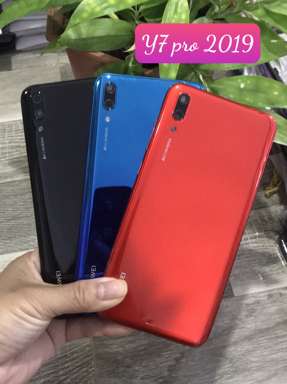 Bộ vỏ Huawei Y7 pro 2019 - gồm lưng,xương,phím,kính camera