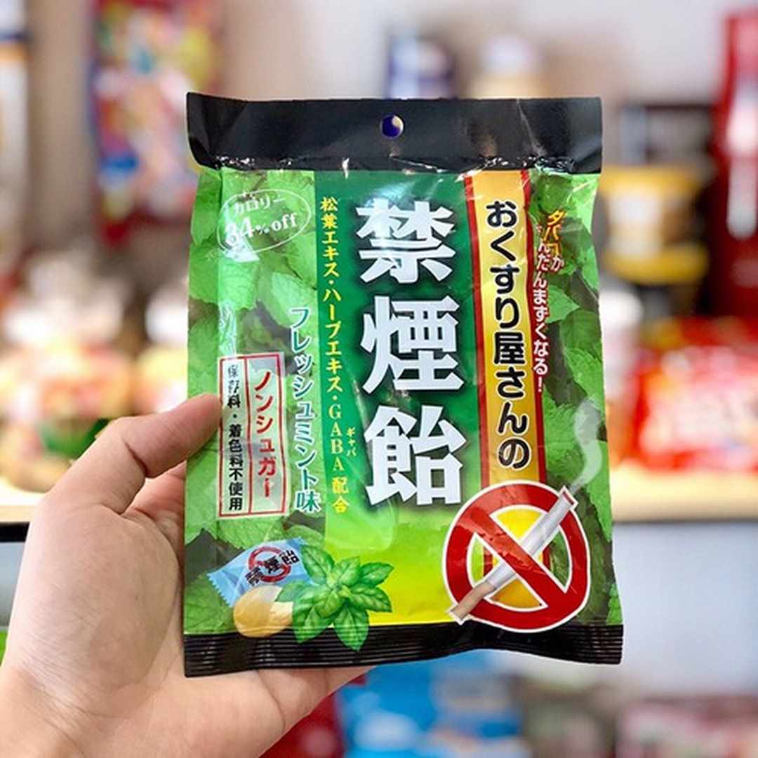 Kẹo cai th.uốc lá thu.ốc lào nhật bản smokeless - vị bạc hà gói 70gr