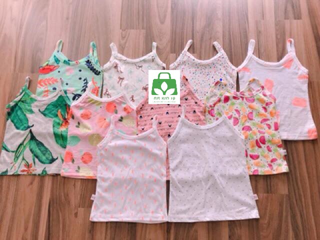 Combo 5 áo dây/ áo hai dây bé gái size 2 từ 8-11kg