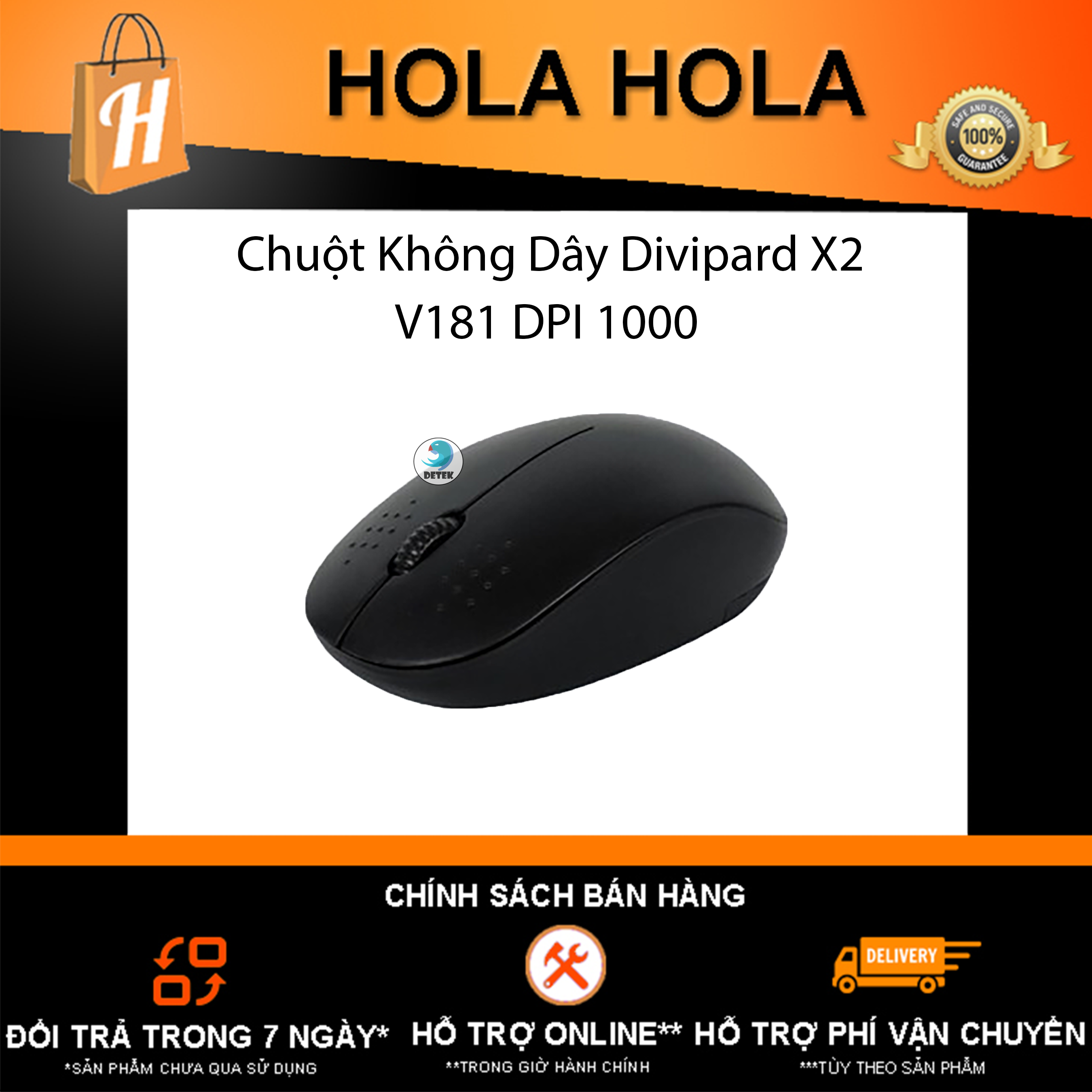 Chuột không dây divipard x2 2.4ghz dpi 1000