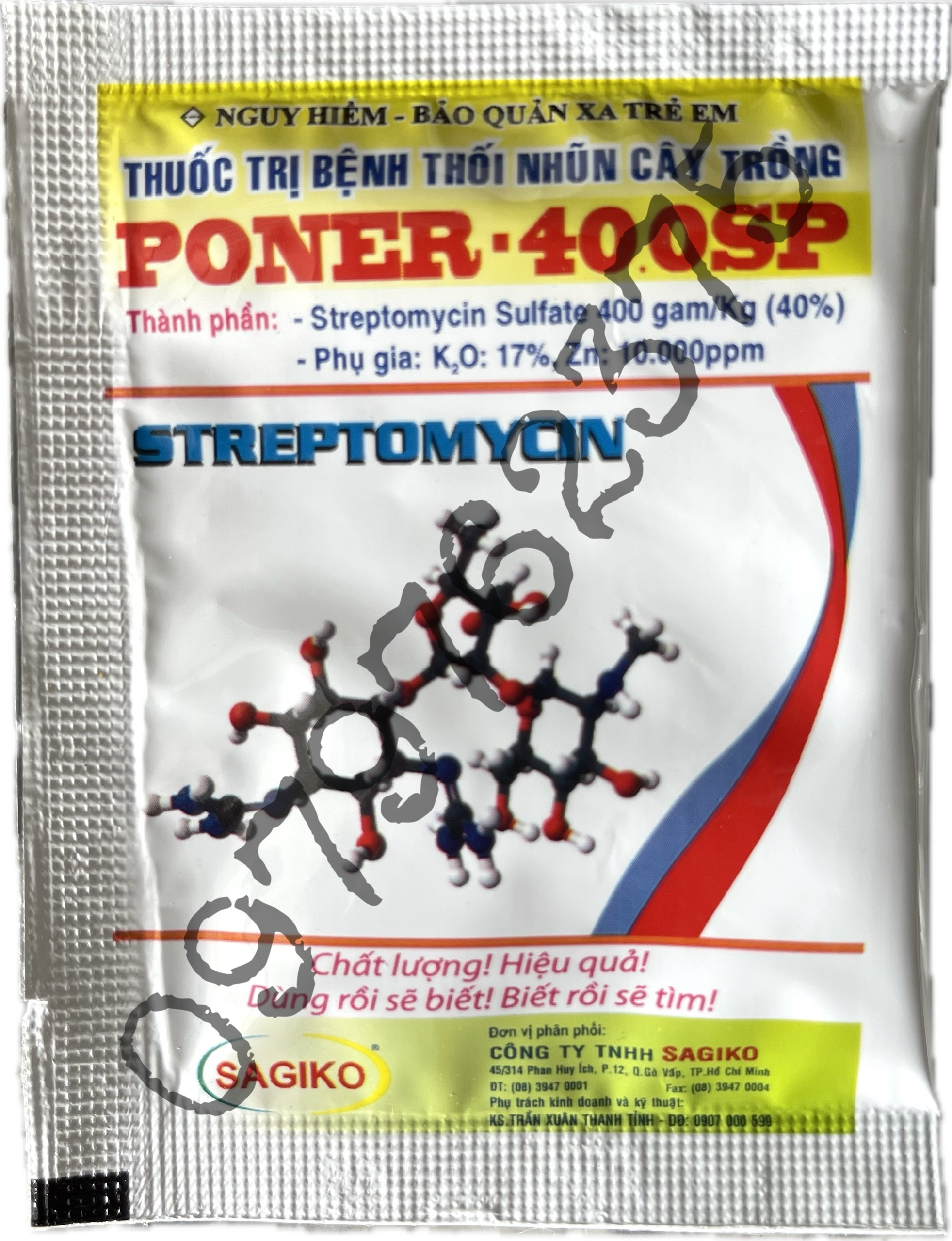 Poner - 40.0sp thuốc khắc phục bệnh thối nhũn cây trồng - gói bột 6.5g