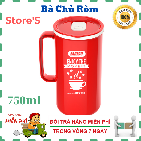 Ly ca tròn có nắp quai Matsu Duy Tân 750ml
