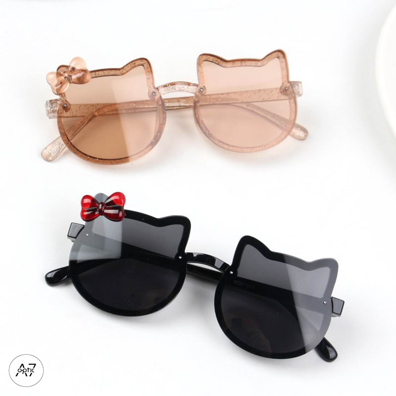 Kính râm trẻ em hình mèo Hello Kitty ngộ nghĩnh, dễ thương, đáng yêu