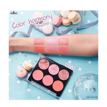 Phấn má hồng odbo color harmony blusher od166