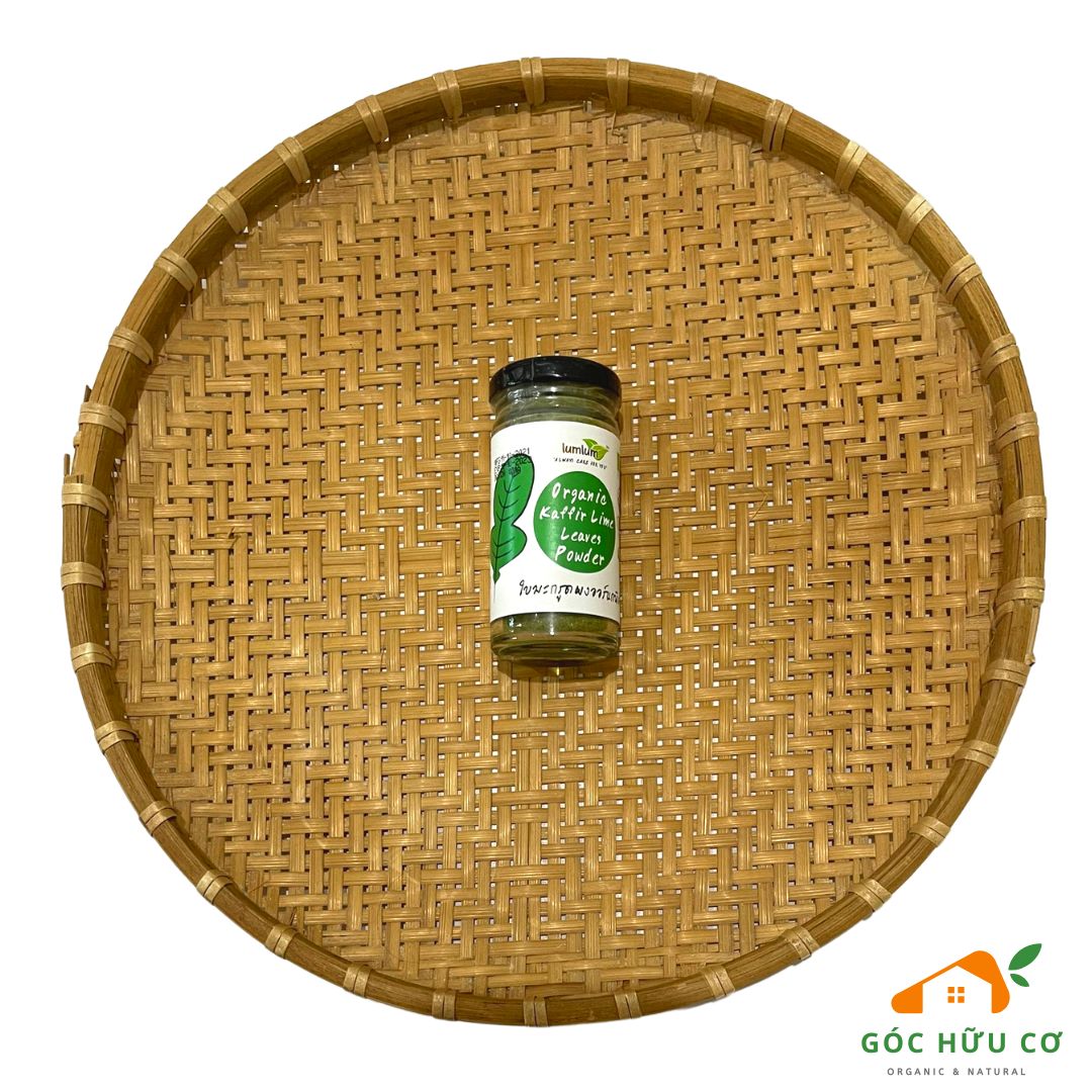 Bột lá chanh thái kaffir hữu cơ lumlum organic kaffir lime leaves powder 30g - gia vị nấu ăn - goc huu co