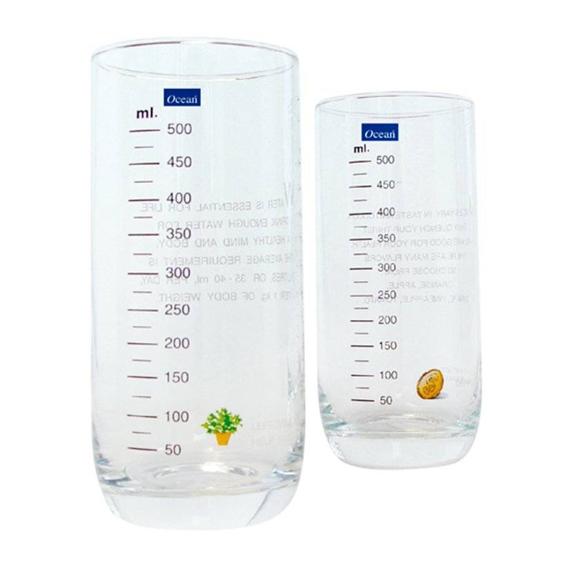 Bộ 6 cốc thủy tinh ocean top drink chia vạch – b00322 – 625ml
