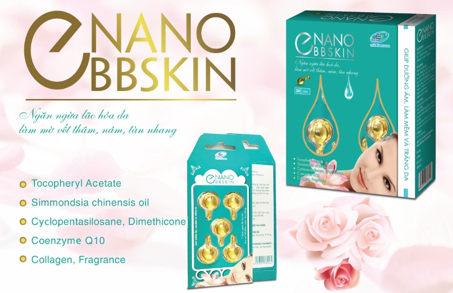 6 Vỉ X 5 Viên Vitamin E Bôi Dưỡng Da Cao Cấp - Giúp Da Mặt Sáng Mịn - Làm Mờ Vết Thâm, Nám - E Serum - E Nano Bb Skin