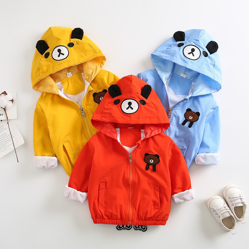 Áo khoác gió 2 lớp cho bé trai bé gái