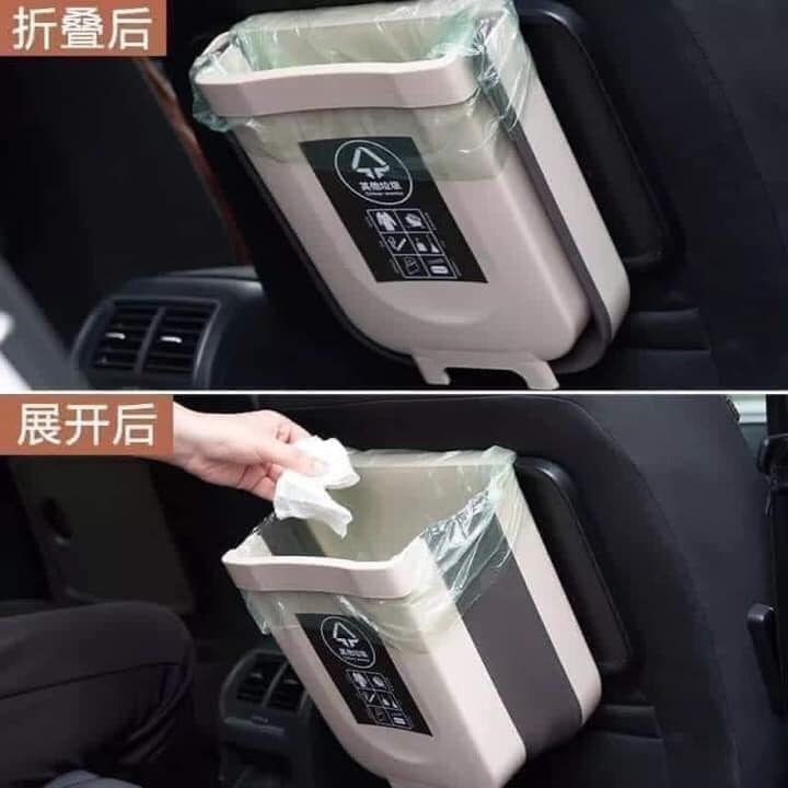 [Chinatera] 8L Gấp Gọn Cánh Cửa Tủ Nhà Bếp Treo Thùng Rác Nhà Tắm Vệ Sinh Gấp Gọn Chất Thải Xe Thùng Đựng Rác Hộp Bảo Quản xô
