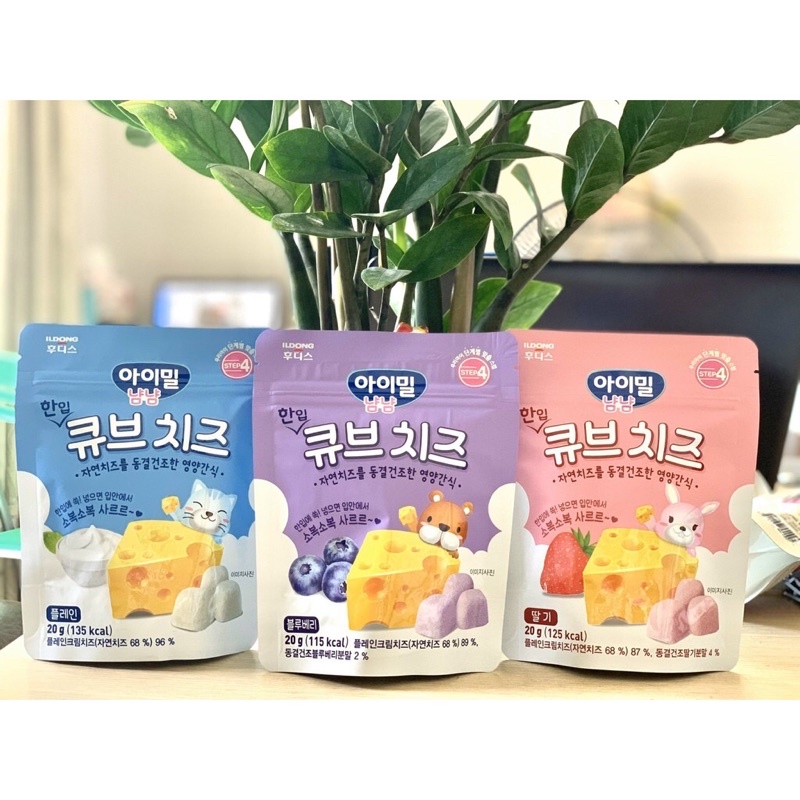Phô mai sấy hữu cơ ildong Hàn Quốc gói 20gam (Date 04/2022)