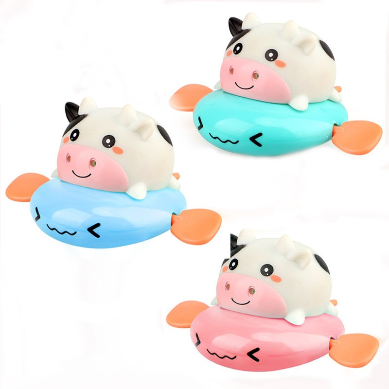 Đồ Chơi Tắm Heo/Bò Sữa Chèo Thuyền Phun Nước Siêu Đáng Yêu Giúp Bé Thích Thú Khi Tắm