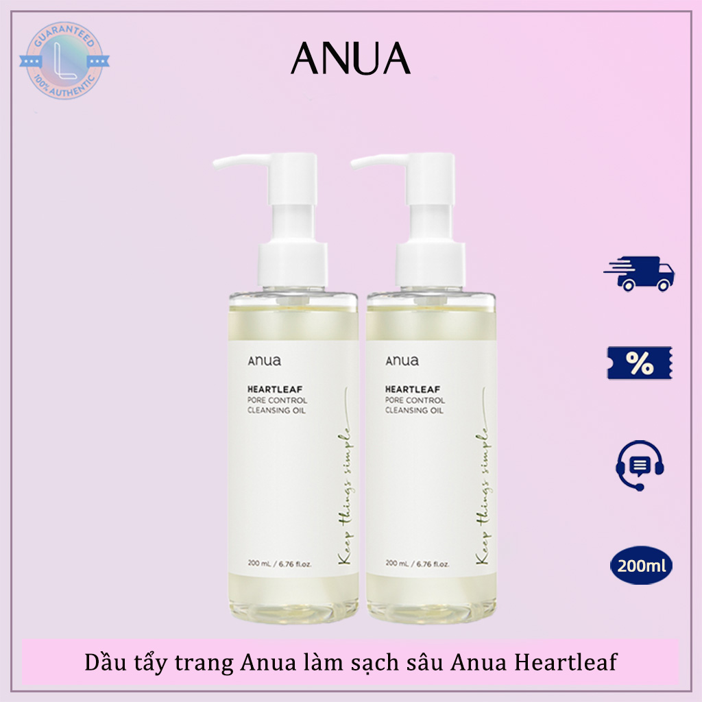 Dầu tẩy trang Anua làm sạch sâu Anua Heartleaf Pore Control Cleansing Oil ,anua nước tẩy trang 200ml