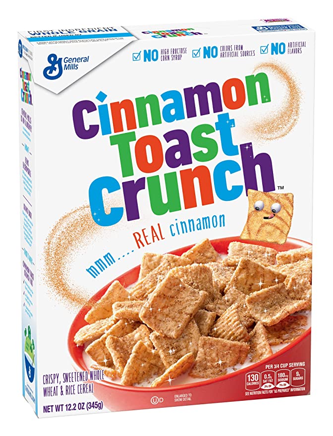 Ngũ Cốc Ăn Sáng Vị Quế General Mills Cinnamon Toast Crunch Cereal, Hộp 345g (12.2 Oz.)