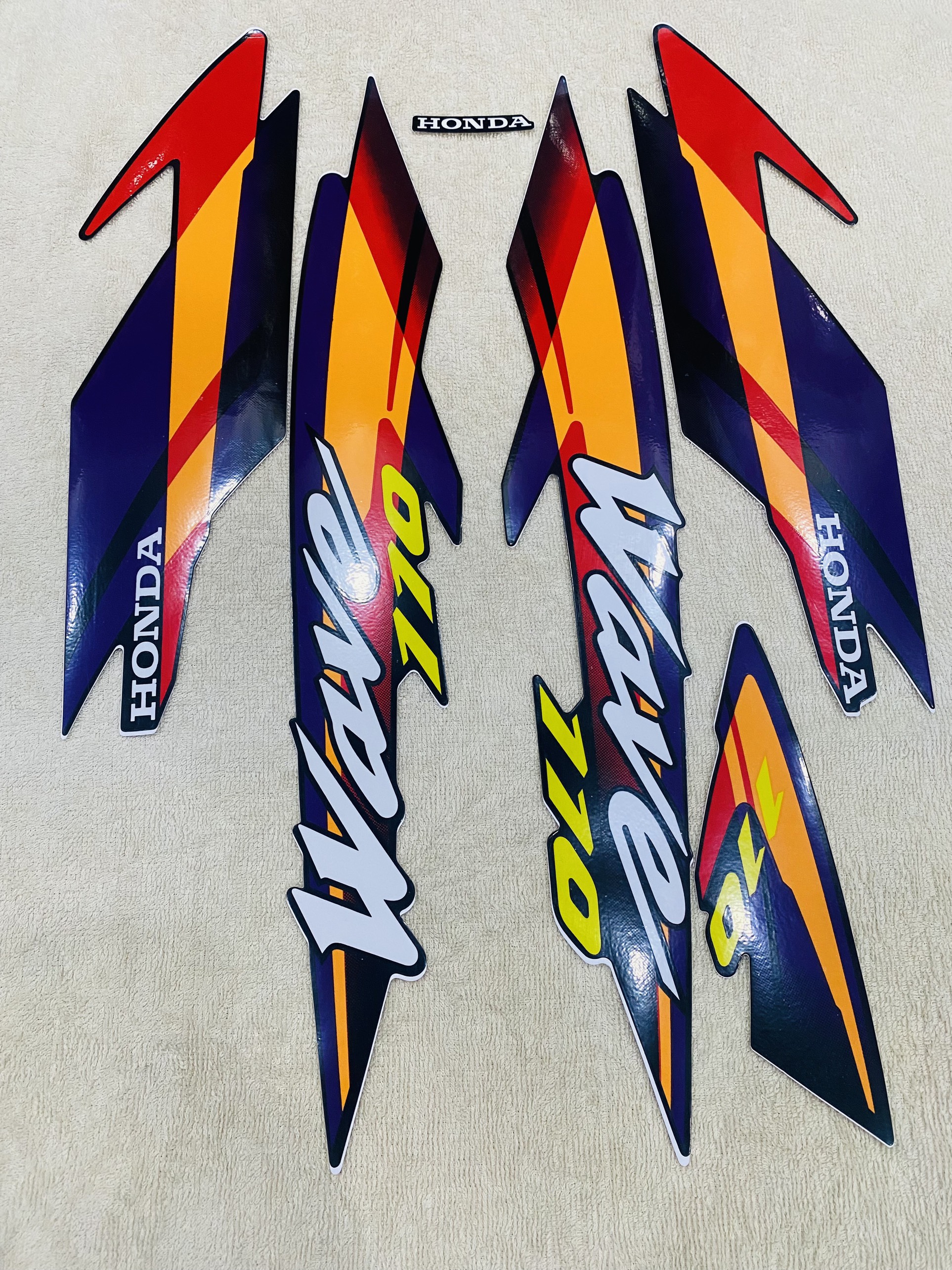 Bộ tem decal dán xe máy honda wave thái 110 đời 2000 màu đen siêu đẹp