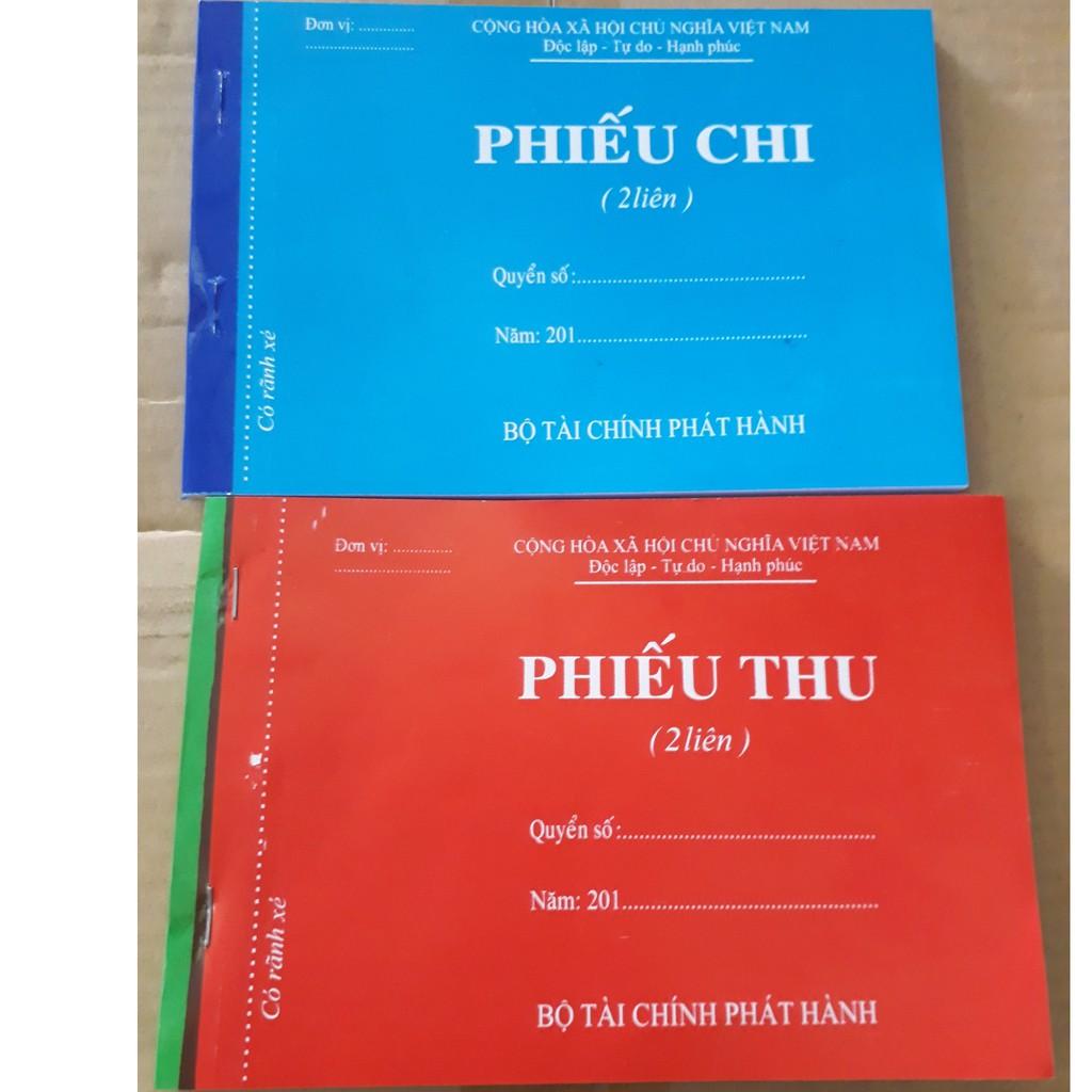 Phiếu thu 2 liên / Phiếu chi 2 liên giấy carbon đẹp loại 100 tờ/ quyển
