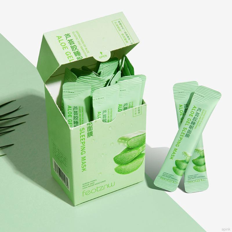 Hộp 20 chiếc mặt nạ ngủ chiết xuất nha đam nguyên chất tự nhiên dưỡng ẩm hồi phục da