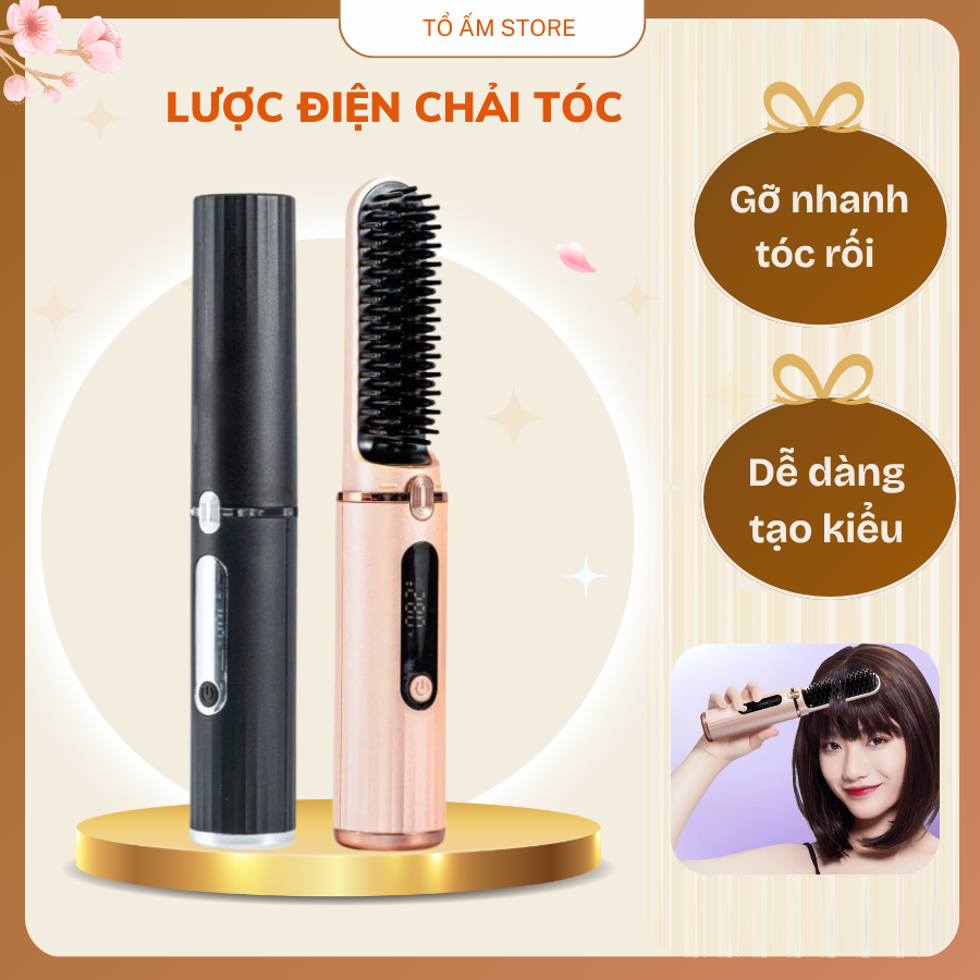 Lược Điện Chải Tóc JC-666/JC-888 SeemMe Loại Cắm Điện/Không Dây Tiện Lợi Gỡ Nhanh Tóc Rối, Làm Thẳng Tóc, Dễ Tạo Kiểu
