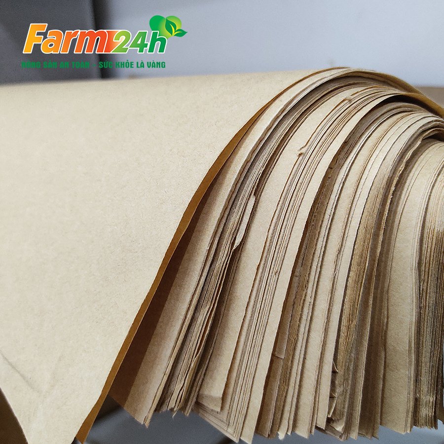 Giấy Xi Măng (Giấy Kraft) mềm, mịn, dai chuyên đóng đồ rau, củ, quả, làm túi giấy khổ 72cm x 102cm giá tốt I Farm 24h