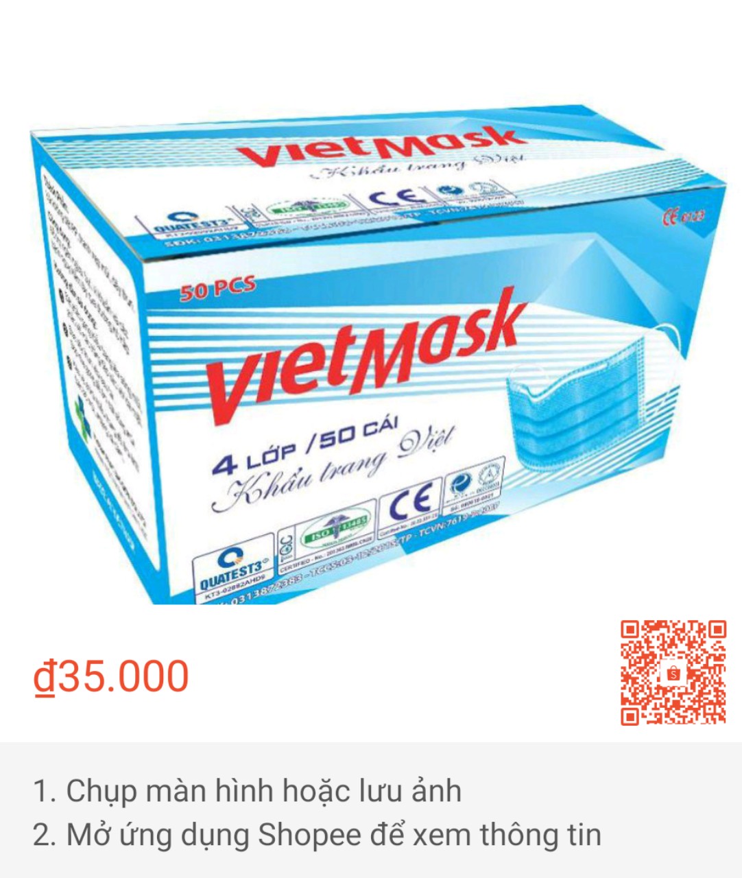 Khẩu trang y tế VIETMASK - Hàng Việt chất lượng quốc tế