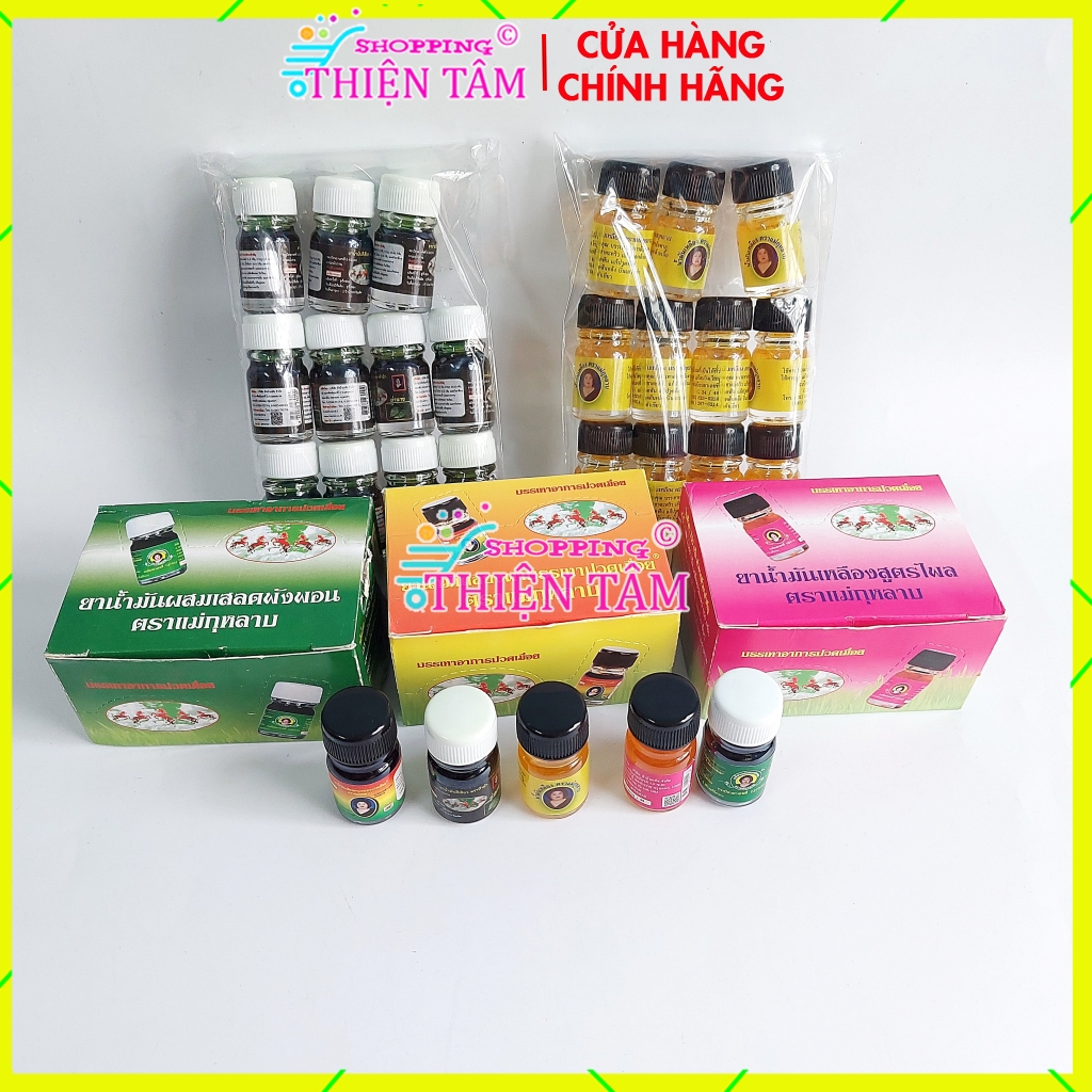 12 chai dầu gió hoa hồng dạng mini thái lan 5ml