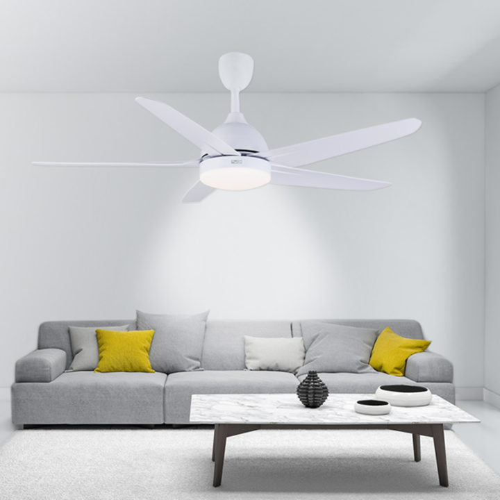 Quạt trần 5 cánh động cơ dc công nghệ mới siêu tiết kiệm điện ac f02d525, 30w - hàng chính hãng - điện dân dụng.