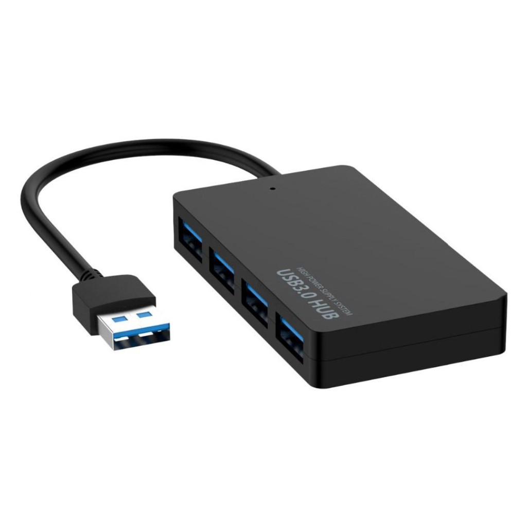 Hub chia usb 3.0 ra 4 cổng có cổng cấp nguồn 3.5mm hỗ trợ Laptop, Macbook