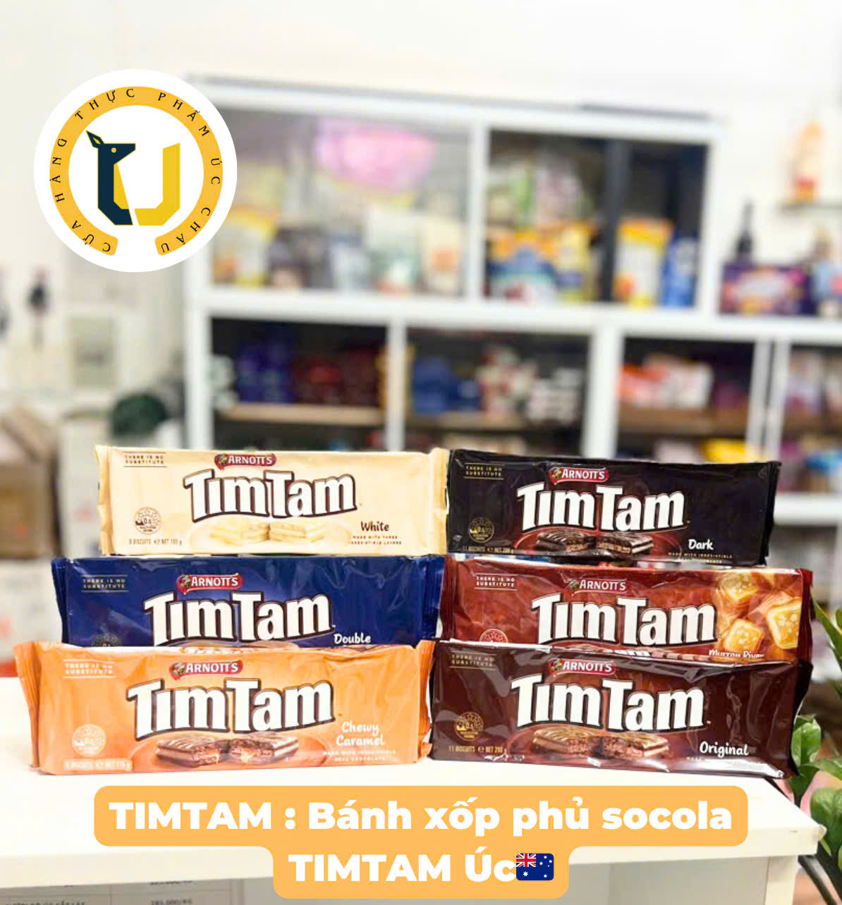   HÀNG ÚC  Bánh quy xốp phủ socola thương hiệu Timtam  Arnott's chocolate biscuit 